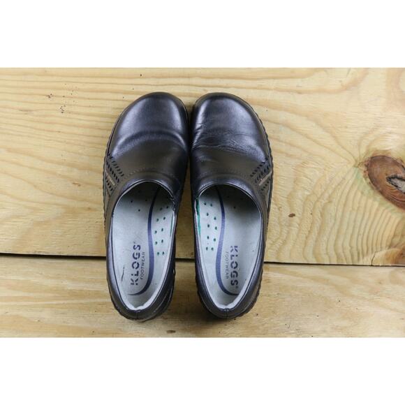 Klogs Naples Womens 7M Black Leather Clogs Mules Comfort Shoes - Picture 4 of 7